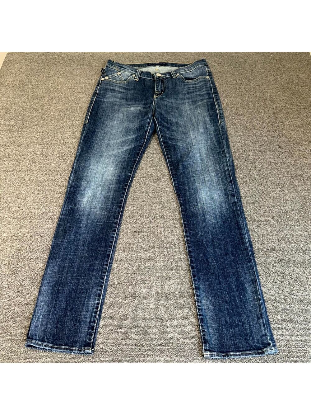 Y2K‎ Rock & Republic Berlin Jeans Womens 10M Blue Denim Straight Leg Streetwear